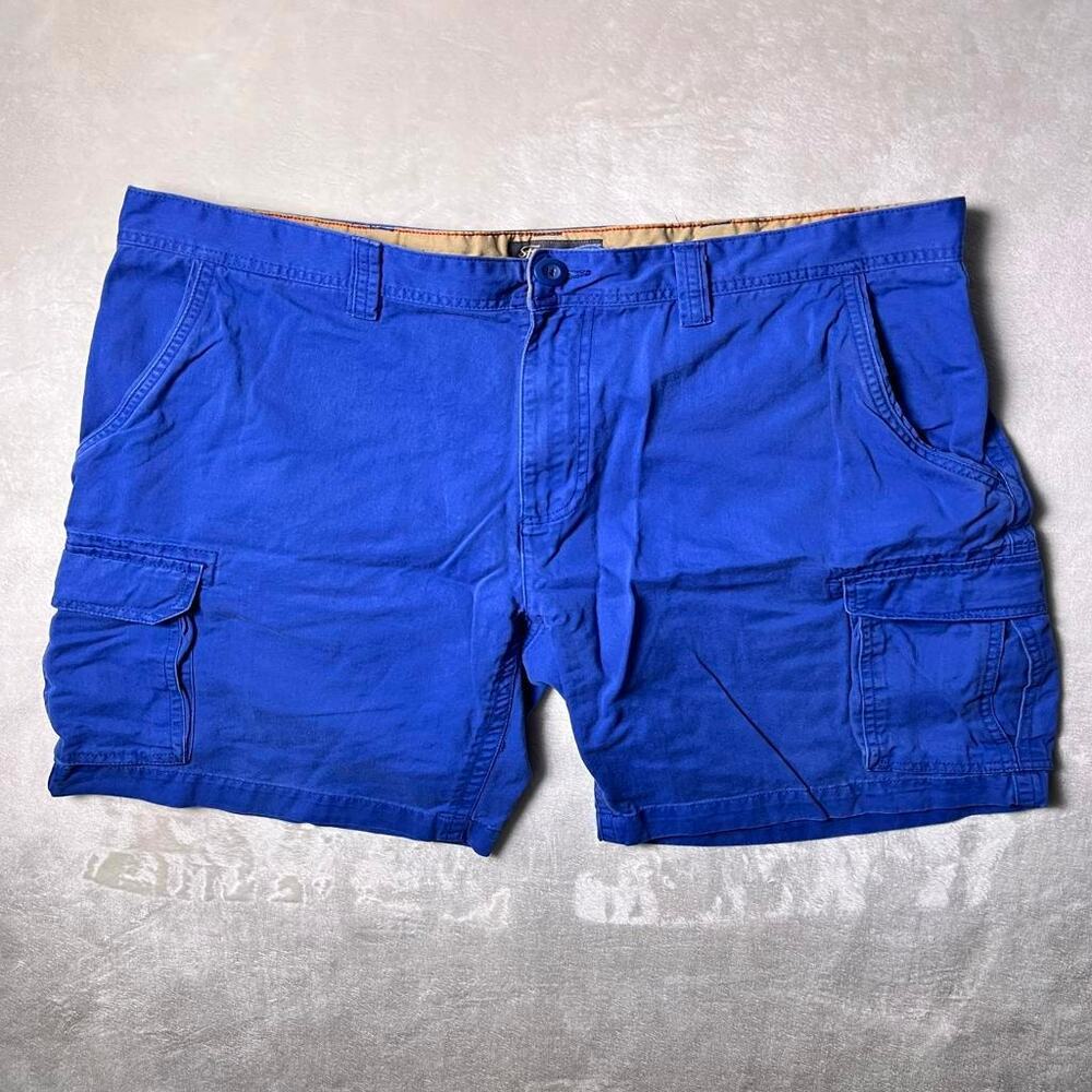 VTG 90's St John's Bay Cargo Shorts Men's 38 Oversized Baggy Glacial Blue Cotton